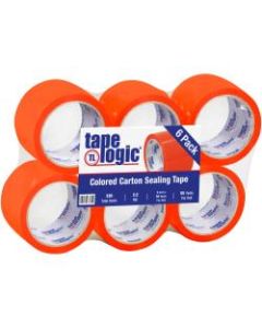 Tape Logic Carton-Sealing Tape, 3in Core, 3in x 55 Yd., Orange, Pack Of 6