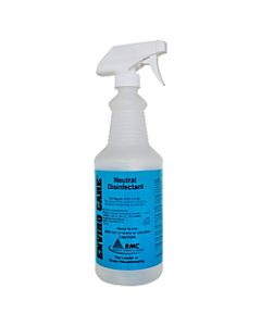 RMC Snap! Trigger Bottle For RMC Enviro Care Neutral Disinfectant, 1 Qt, Clear Frosted, Pack Of 48