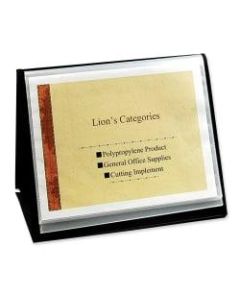 Lion Flip-N-Tell Display Book-N-Easel, 8-12/" x 11in, 40% Recycled, Black