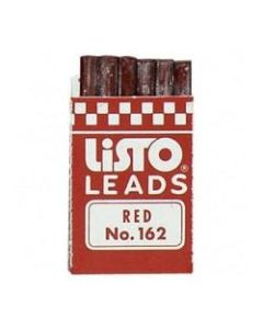 Listo Marking Pencils - Bold Point - Refillable - Red Lead - Black Barrel - 12 / Dozen