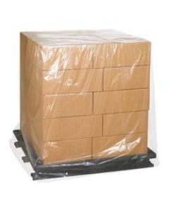 Office Depot Brand 1 Mil Clear Pallet Covers 51in x 48in x 75in, Box of 100