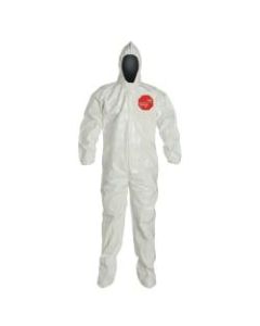 DuPont Tychem SL Coveralls With Attached Hood And Socks, 3XL, White, Case Of 12