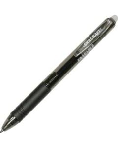 SKILCRAFT Eco-Bottle Retractable Gel Pens, 0.7 mm, 100% Recycled, Transparent Black Barrel, Black Ink, Pack Of 12