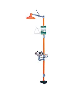 Eye Wash & Shower Stations, 11 1/2 in, SS & Safety Orange