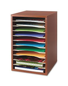 Safco Compact Adjustable Shelf Organizer, 16in x 10 13/16in x 12in, Cherry