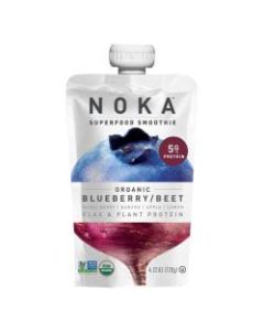 NOKA Single-Serve Superfood Smoothies, Blueberry Beet, 4.22 Oz, Pack Of 12 Smoothies