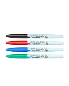 EXPO Vis-?-Vis Wet-Erase Fine-Tip Markers, Assorted Colors, Pack Of 5
