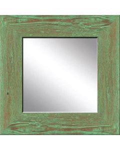 PTM Images Framed Mirror, Mint Wood, 20inH x 20inW, Natural Green