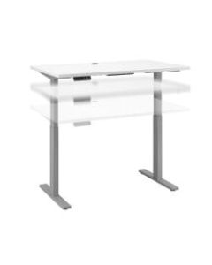 Bush Business Furniture Move 60 Series 48inW x 30inD Height Adjustable Standing Desk, White/Cool Gray Metallic, Standard Delivery