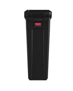 Rubbermaid Slim Jim Commercial Rectangular Plastic Waste Receptacle, 23 Gallons, 30inH x 22inW x 11inD, Black