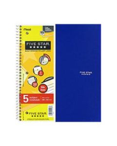 Five Star Trend Notebook, 8in x 10 1/2in, 5 Subjects, Wide Ruled, 400 Pages (200 Sheets), Assorted Colors