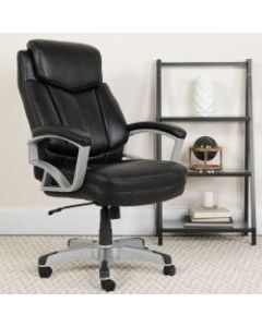 Flash Furniture Hercules Big And Tall Ergonomic Bonded LeatherSoft High-Back Swivel Office Chair, Black