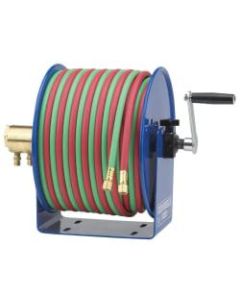 Coxreels Twin-Line Welding Hose Reel, 100ft, Hand Crank, Hose Included