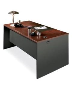 HON 38000 Modular 60inW Desk Shell, Mahogany/Charcoal