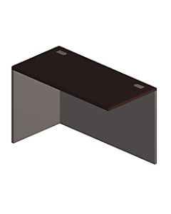 HON 38000 Modular 48inW Left Return Shell, Mahogany/Charcoal