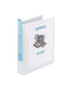Avery Showcase View 3-Ring Binder, 2in Round Rings, 46% Recycled, White