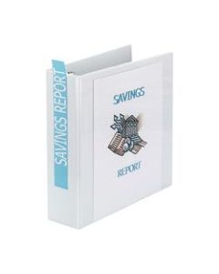 Avery Showcase View 3-Ring Binder, 3in Round Rings, 40% Recycled, White