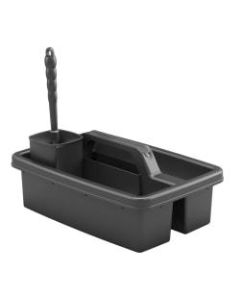 Suncast Commercial 3-Piece Toilet Brush Carry Caddy Kit, 7inH x 11-3/8inW x 16-5/8inD, Black