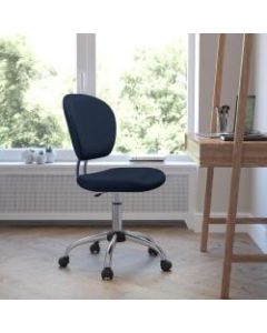 Flash Furniture Mesh Mid-Back Swivel Task Chair, Navy/Silver