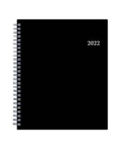Blue Sky Enterprise Monthly Safety Wirebound Planner, 7-7/8in x 11-7/8in, Black, January To December 2022, 116055