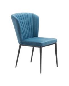 Zuo Modern Tolivere Dining Chairs, Blue/Black, Set Of 2 Chairs