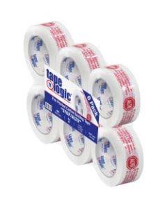Tape Logic Preprinted Stop/Alto Carton Sealing Tape, 3in Core, 2in x 110 Yd., Red/White, Case Of 6