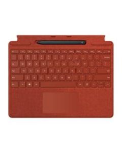 Microsoft Surface Pro X Signature Keyboard with Slim Pen Bundle - Keyboard - with trackpad, accelerometer - backlit - English - poppy red - commercial - for Surface Pro X