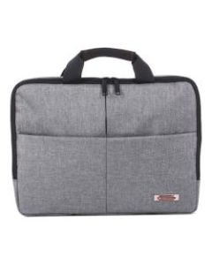 Swiss Mobility Sterling Slim Executive Briefcase With 15.6in Laptop Pocket, 10-1/4inH x 1-3/4inW x 14-1/4inD, Gray