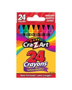 Cra-Z-Art Basic Crayons, Assorted Colors, Box Of 24 Crayons