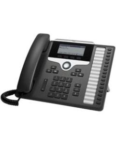 Cisco 7861 IP Phone - Corded - Wall Mountable - Charcoal - 16 x Total Line - VoIP - Caller ID - SpeakerphoneEnhanced User Connect License - 2 x Network (RJ-45) - PoE Ports - Monochrome