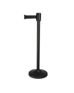CSL Stanchions With 9ft Retractable Belts, Black, Pack Of 2 Stanchions