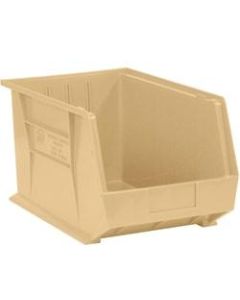 Office Depot Brand Plastic Stack & Hang Bin Boxes, Small Size, 10 3/4in x 8 1/4in x 7in, Ivory, Pack Of 6
