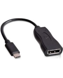 V7 Black USB Video Adapter USB-C Male to DisplayPort Female - Type C Male USB - DisplayPort Female Digital Audio/Video - Black