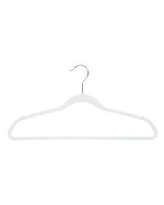 Honey Can Do Rubber Space-Saving Hangers, White, Pack Of 50