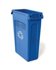 Rubbermaid Commercial Slim Jim Recycle Waste Container, 23-Gallons, Blue