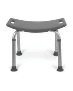 Medline Backless Aluminum Bath Benches, Gray, Case Of 2