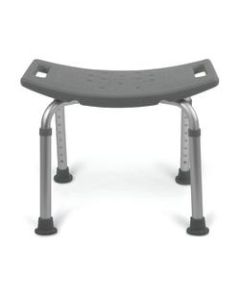 Medline Backless Aluminum Bath Benches, Gray, Case Of 2