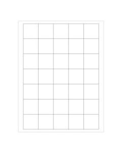 Office Depot Brand Removable Square Laser Labels, LL272, 1-1/2in x 1-1/2in, White, Pack Of 3,500 Labels