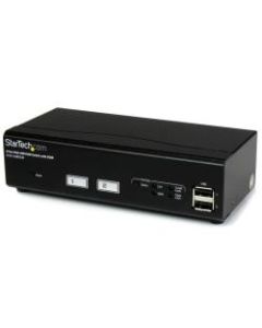 StarTech.com 2 Port USB VGA KVM Switch with DDM Fast Switching Technology and Cables - Control 2 VGA USB-equipped PCs with a single peripheral set with USB Dynamic Device Mapping to avoid switching lag-time - 2 Port USB VGA KVM Switch