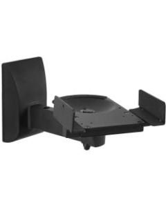 Mount-It MI-SB37 Speaker Wall Mounts With Sliding Clamps, 5-1/2inH x 11-1/8inW x 11inD, Black, Set Of 2 Mounts