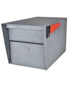 Mail Boss Mail Manager Locking Security Mailbox, 11-1/4inH x 10-3/4inW x 21inD, Granite