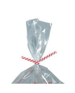 Partners Brand Paper Twist Ties, 5/32in x 4in, Red Stripe, Case Of 2,000