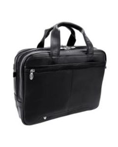 McKlein Pearson Leather Briefcase, Black