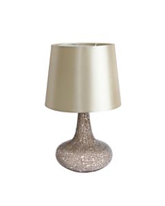Simple Designs Mosaic Table Lamp, 14 1/4inH, Champagne
