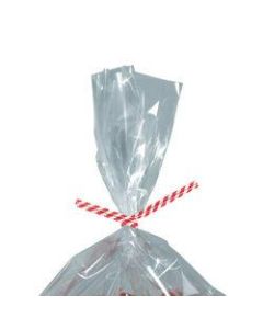 Partners Brand Paper Twist Ties, 5/32in x 6in, Red Stripe, Case Of 2,000