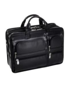 McKlein Hubbard Leather Briefcase, Black