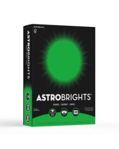 Astrobrights Color Paper, 8.5in x 11in, 24 Lb, Gamma Green, 500 Sheets