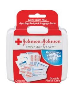 Johnson & Johnson First Aid To Go! 12-piece Mini First Aid Kit
