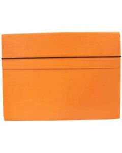 JAM Paper Strong Kraft Portfolio With Elastic Closure, 9 1/4in x 12 1/2in, Orange