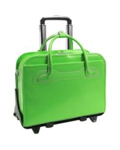 McKlein Willow Brook Leather Detachable-Wheeled Briefcase, Green